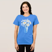 White Daisies Mason Jar Wedding Tri-Blend Shirt (Vorderseite voll)