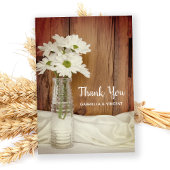 White Daisies Milk Flasche Barn Wedding Vielen Dan Dankeskarte