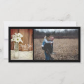 White Daisies Milk Flasche Barn Wedding Vielen Dan Dankeskarte (Vorderseite)