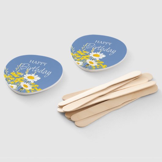 White Daisies Moderne Wildblumen glücklich zum Geb Fächer (Non-assembled)