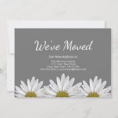 White Daisies Modernes Rustikales Blumengrau Ankündigung (Vorderseite)