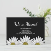 White Daisies Modernes Rustikales Schwarzes Reißen Ankündigung (Stehend Vorderseite)