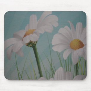 WHITE DAISIES MOUSEPAD