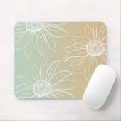 White Daisies Mousepad (Mit Mouse)