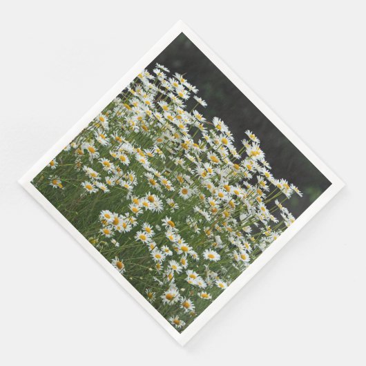White Daisies Napkins Serviette (Ecke)