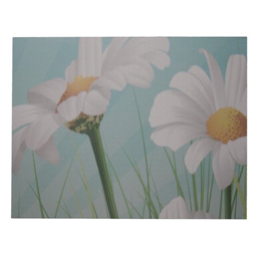 WHITE DAISIES NOTIZBLOCK (Vorderseite)