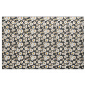 White Daisies on Black Stoff (Yard (91,4 cm))
