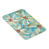 White Daisies on Blue Magnet (Rechte Seite)