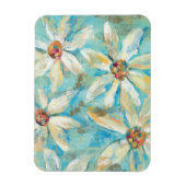 White Daisies on Blue Magnet (Vertikal)
