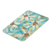 White Daisies on Blue Magnet (Linke Seite)