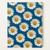 White Daisies on Blue mit Individuelle Name Planer (Rückseite)