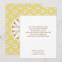 White Daisies on Golden Yellow Summer Picnic