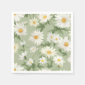 White Daisies on Green Serviette (Vorderseite)