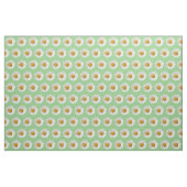 White Daisies on Sage Green Floral Stoff (Yard (91,4 cm))