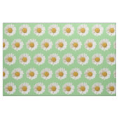 White Daisies on Sage Green Floral Stoff (Fat Quarter (45,7 x 55,9 cm))