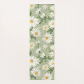 White Daisies On Sage Green Yogamatte (Rückseite)