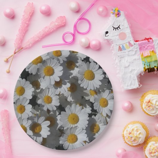 White Daisies Pappteller (Party)