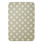 White Daisies Pattern Custom Background Badematte (Vorderseite Vertikal)
