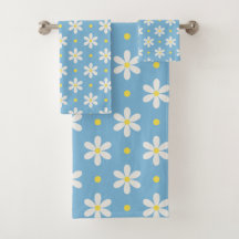 White Daisies Pattern Custom Background