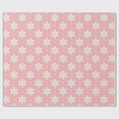 White Daisies Pattern Custom Background Geschenkpapier (Flach)