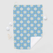 White Daisies Pattern Custom Background Golfhandtuch (Insitu)