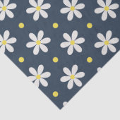 White Daisies Pattern Custom Background Seidenpapier (Detail)