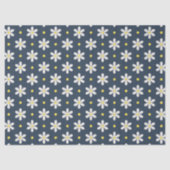 White Daisies Pattern Custom Background Seidenpapier (Vorderseite)