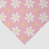 White Daisies Pattern Custom Background Seidenpapier (Detail)