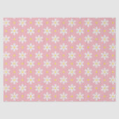 White Daisies Pattern Custom Background Seidenpapier (Vorderseite)