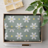 White Daisies Pattern Custom Background Seidenpapier (Geschenk)