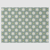 White Daisies Pattern Custom Background Seidenpapier (Vorderseite)