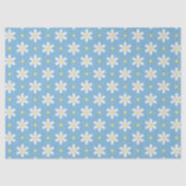 White Daisies Pattern Custom Background Seidenpapier (Vorderseite)
