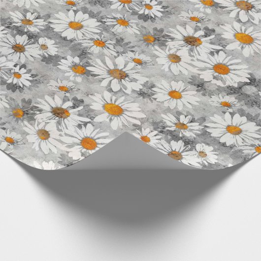 White Daisies Pattern Geschenkpapier (Ecke)