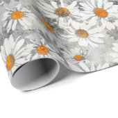 White Daisies Pattern Geschenkpapier (Rolleneckpunkt)