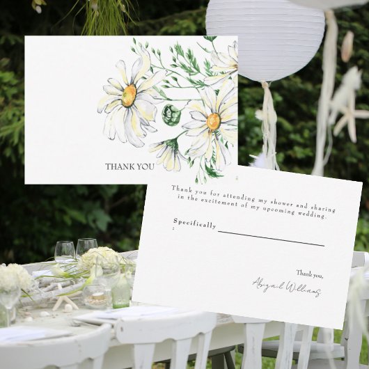 White Daisies Polterabend Vielen Dank Dankeskarte