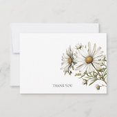 White Daisies Polterabend Vielen Dank Dankeskarte (Vorderseite)