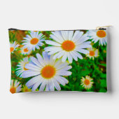 White Daisies Pouch Zubehörtasche (Rückseite)