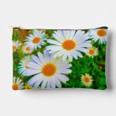 White Daisies Pouch Zubehörtasche (Vorderseite)