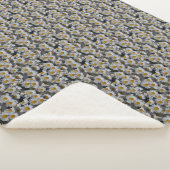 White Daisies Sherpa Blanket Sherpadecke (3/4)