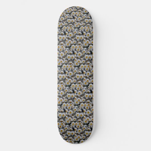 White Daisies Skateboard (Vorderseite)