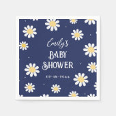 White Daisies Spring Summer Boy Baby Shower Serviette (Vorderseite)