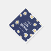 White Daisies Spring Summer Boy Baby Shower Serviette (Ecke)