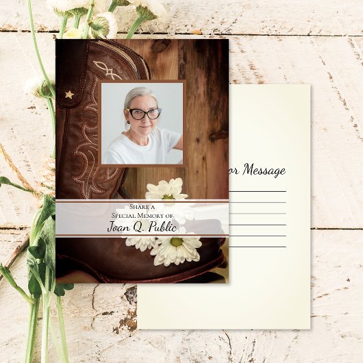 White Daisies stimuliert Gedächtnisfeier für Erinn Mitteilungskarte