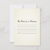 White Daisies stimuliert Gedächtnisfeier für Erinn Mitteilungskarte (Rückseite)