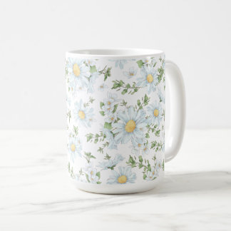 White Daisies Tasse Large 15 oz.