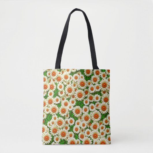 White Daisies Tote Bag Tasche (Vorderseite)