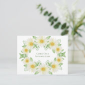 White Daisies Wasserfarben Save the Date Postkarte (Stehend Vorderseite)