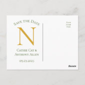 White Daisies Wasserfarben Save the Date Postkarte (Rückseite)