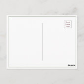 White Daisies Watercolor Budget Danke Postcard Postkarte (Rückseite)