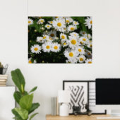 White Daisies Watercolor Poster (Heimbüro)